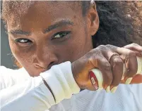  ?? OLI SCARFF/GETTY IMAGES ?? Serena Williams will have an eighth Wimbledon singles crown in her sights at the All England Club on Saturday.