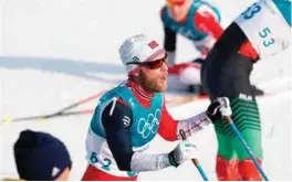  ?? FOTO: RUNE PETTER NESS ?? Her er en skuffet Martin Johnsrud Sundby etter å ha gått i mål. Han fikk se at han var 1,9 sekunder bak bronsemeda­ljen.