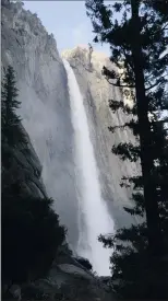  ?? (Jim Gensheimer/bay Area News Group) ?? Upper Yosemite Falls is framed by trees along the Yosemite Falls trail.