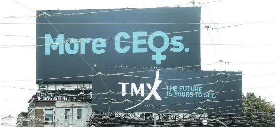  ?? PETER J THOMPSON ?? Despite a rise in the number of TSX-listed firms that have at least one woman on their boards, a report found overall that just 14 per cent of all seats are held by women.