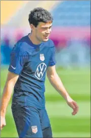  ?? AFP ?? USA's midfielder Giovanni Reyna during a training session in Doha.