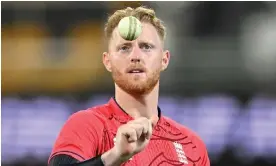  ?? Photograph: Dave Hunt/EPA ?? Ben Stokes is back in the England T20 side for the World Cup having not featured for more than 18 months.