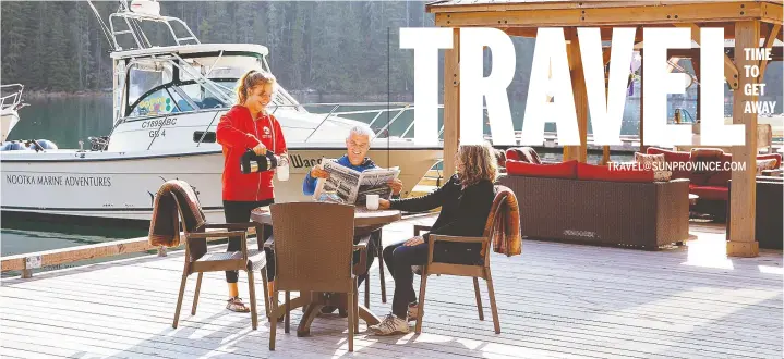  ?? NOOTKA MARINE ADVENTURES ?? Nootka Marine Adventures has opened two of its three lodges on Vancouver Island this season and has seen “a large influx of local islander bookings.”