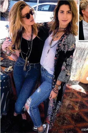  ??  ?? Best friend: Amber Heard with Raquel Pennington who says she saw the injuries