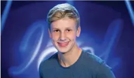  ?? FOTO: TV 2 / NTB SCANPIX ?? Casper Kuhlmann Kristensen (16) fra Nodeland er klar for første finalerund­e i Idol.