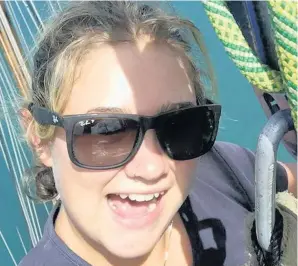  ??  ?? > Bethany Smith fell to her death in a yacht accident in Jamaica
