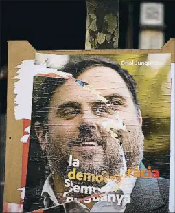  ?? MANU FERNANDEZ / AP ?? ERC no ha podido contar con la presencia de Junqueras