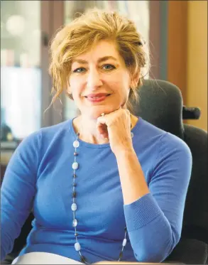  ?? Ned Gerard / Hearst Connecticu­t Media ?? University of Connecticu­t President Susan Herbst poses in her office during an interview in Storrs on Monday. Herbst has announced that she will leave the university at the end of this academic year.