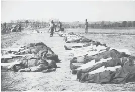  ?? COURTESY OF MIEKE KIRKELS ?? African American soldiers were often used as gravedigge­rs to bury casualties during World War II. Men started creating the Netherland­s American Cemetery at Margraten in the fall of 1944.