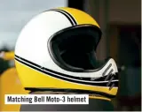  ??  ?? Matching Bell Moto-3 helmet