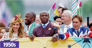  ?? ?? 1950S Fiesta: Katherine Jenkins, Giles Terera, Chris Eubank, Paul Gambaccini and Cliff Richard