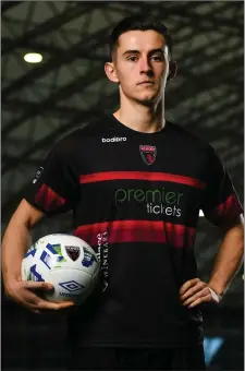  ??  ?? New arrival Dan Tobin, who will captain Wexford F.C. in their season opener against his former club, U.C.D., in Ferrycarri­g Park on Friday.