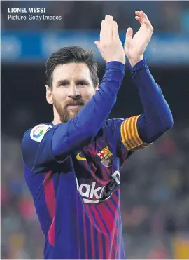  ?? Picture: Getty Images ?? LIONEL MESSI