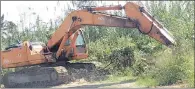  ?? PICTURES: SIBONELO NGCOBO/ANA AND SUPPLIED. ?? Machinery used for illegal sand mining on Dube Tradeport property in Verulam.