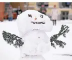  ?? Mit Neuschnee können viele Schneemänn­er gebaut werden. Foto: dpa ??