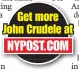  ??  ?? Get more John Crudele at NYPOST.COM