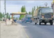  ?? PTI ?? An army convoy in Leh on July 12.