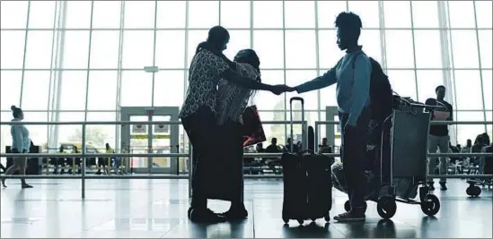  ?? Bruce Francis Cole Sundance Institute ?? AN ANGOLAN FAMILY, played by Ntare Guma Mbaho Mwine, left, Zainab Jah and Jayme Lawson, reunites after 17 years in official selection “Farewell Amor.”