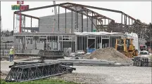  ?? BILL LACKEY / STAFF ?? Work continues Thursday on the new Northeaste­rn School in South Vienna.