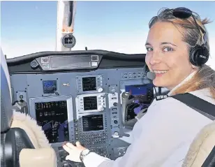  ?? SELFIE: K.K. ?? Bis vor einem Jahr konnte Katharina Kugelmeier noch im Cockpit arbeiten, bis sie krank wurde.