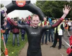  ??  ?? Declan Martin, last year’s winner of the Lough Gill swim, who won two- in- a- row.