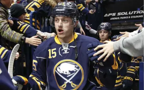  ?? JEFFREY T. BARNES/THE ASSOCIATED PRESS ?? Buffalo centre Jack Eichel, the No. 2 pick in the 2015 draft, said Tuesday that the Sabres are frustrated by a 4-8-2 start that has them last in the East.