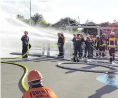  ?? Foto: Feuerwehr Münsterhau­sen ?? Die Jugendfeue­rwehren von Hagenried, Münsterhau­sen Burtenbach und Kemnat trafen sich zu einer gemeinsame­n Großübung.