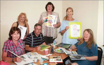  ??  ?? Taking part in the art classes at the Gorey Family Resource Centre were, Laura Grimes, Pat Power and Christine Foran (seated) with Yvonne Hazeldine, Angie Stehley and Helen Bessant.