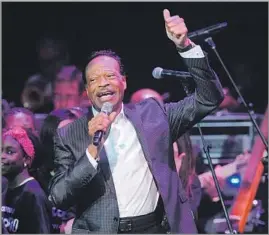  ?? Brad Barket Invision/AP ?? A FOUNDER OF MODERN GOSPEL MUSIC Edwin Hawkins, shown at the Apollo Theater in New York in 2014, was best known for the crossover hit “Oh Happy Day,” for which he won a Grammy.