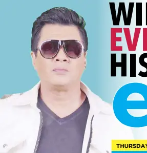  ?? ?? Randy Santiago is bringing the ‘80s and ‘90s club scene to his first big solo show in years. Come April 12 at the PICC Plenary Hall, 8 p.m., he headlines ‘EYECON… The Club Experience,’ wherein he will be joined onstage by Pops Fernandez, Gino Padilla, Juan Miguel Salvador, Nina, and Rachel Alejandro.
