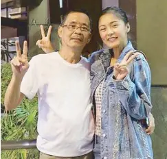  ??  ?? Everything is sweeter with Dad: Chinita Princess Kim Chiu and her dad
