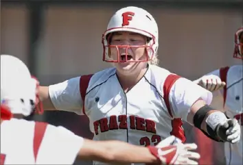  ?? Pam Panchak/Post-Gazette ?? Frazier senior Rylee Evans, who is batting .429 with a team-leading 16 RBIs, is one of just two remaining starters from the Commodores' 2019 PIAA championsh­ip team.