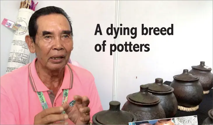  ??  ?? Andah Lembang … the last of a dying breed of unglazed claypot producers.