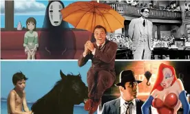  ??  ?? Clockwise from centre: Gene Kelly in Singin’ in the Rain; Gregory Peck in To Kill a Mockingbir­d; Bob Hoskins in Who Framed Roger Rabbit; Kelly Reno in The Black Stallion; Spirited Away.