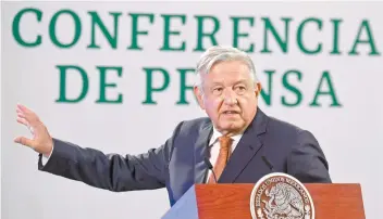  ??  ?? El presidente Andrés Manuel López Obrador aseguró que la ampliación del mandato en la SCJN es constituci­onal.