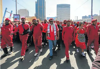  ?? Picture: MOELETSI MABE ?? CHALLENGE: Julius Malema’s Economic Freedom Fighters pose the biggest threat to the ANC since 1994