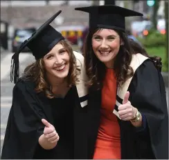  ?? KCFE graduates Marta Witkowska and Mary Philpott from Currow at the graduation ceremony last week. ??