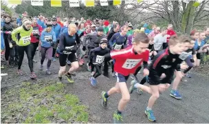  ??  ?? The start of this year’s Bollington Fun Run