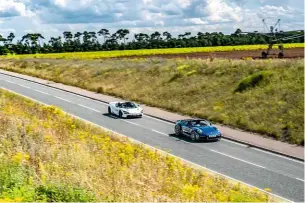  ??  ?? Below and right: both 720 and 992-gen 911 were designed from the outset to include a convertibl­e in the range, but the Mclaren reaps the advantages of being a carbonfibr­e tub design