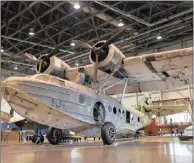  ?? PICTURES: WASHINGTON POST ?? A Sikorsky Catalina JRS-1 flying boat sits in the restoratio­n hangar of the Smithsonia­n National Air and Space Museum in Chantilly, Virginia