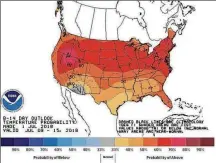  ?? CONTRIBUTE­D ?? The “heat dome” hits the entire United States.