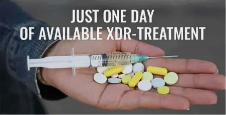  ??  ?? A comparison between the current XDR-TB daily drug regimen (below) and the proposed daily drug regimen being researched in the NixTB and upcoming ZeNix clinical trials. — TB Alliance