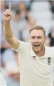  ??  ?? Stuart Broad celebrates.