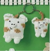 ??  ?? Use yarn in your stash to create a whole farmyard of brilliant animal keyrings!