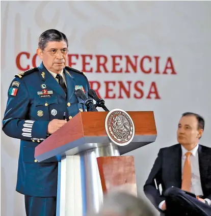  ?? J. C. BAUTISTA ?? El gobierno aclaró que el coronel expuesto no estuvo en Culiacán y tiene protección.