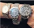  ?? ?? Some of the luxury watches that were acquired through the cryptocurr­ency fraud