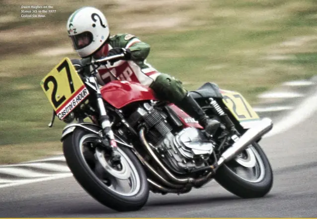  ??  ?? Owen Hughes on the Stanco 3CL in the 1977 Castrol Six Hour.