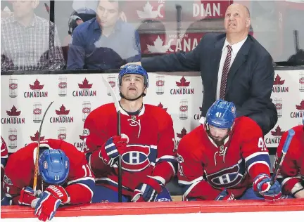  ?? JOHN MAHONEY ?? Habs head coach Claude Julien says his players weren’t bad in Game 1, they simply failed to capitalize on the scoring chances they had.