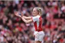  ?? Richard Heathcote/Getty Images ?? Arsenal’s Leah Williamson, who has recently returned from an ACL injury, has been critical of the calendar. Photograph: