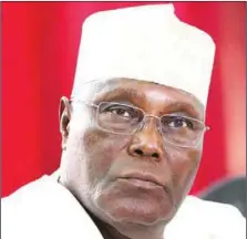  ??  ?? Atiku